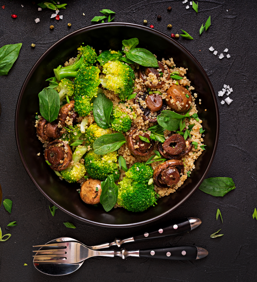 dietary-menu-healthy-vegan-salad-vegetables-broccoli-mushrooms-spinach-quinoa-bowl-flat-lay-top-view 1 (1)